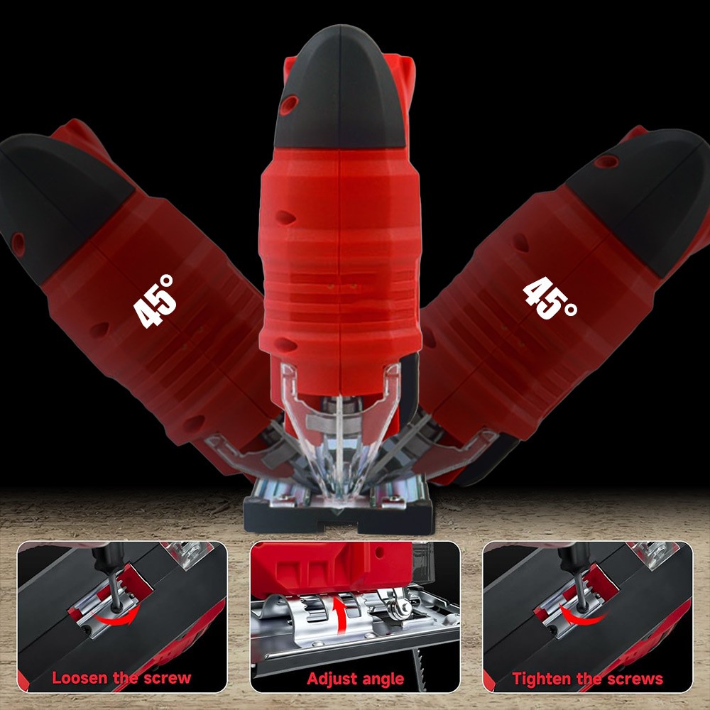 Jigsaw for Milwaukee 18V Battery, Cordless Jig Saw Tool, Brushless Motor, Variab