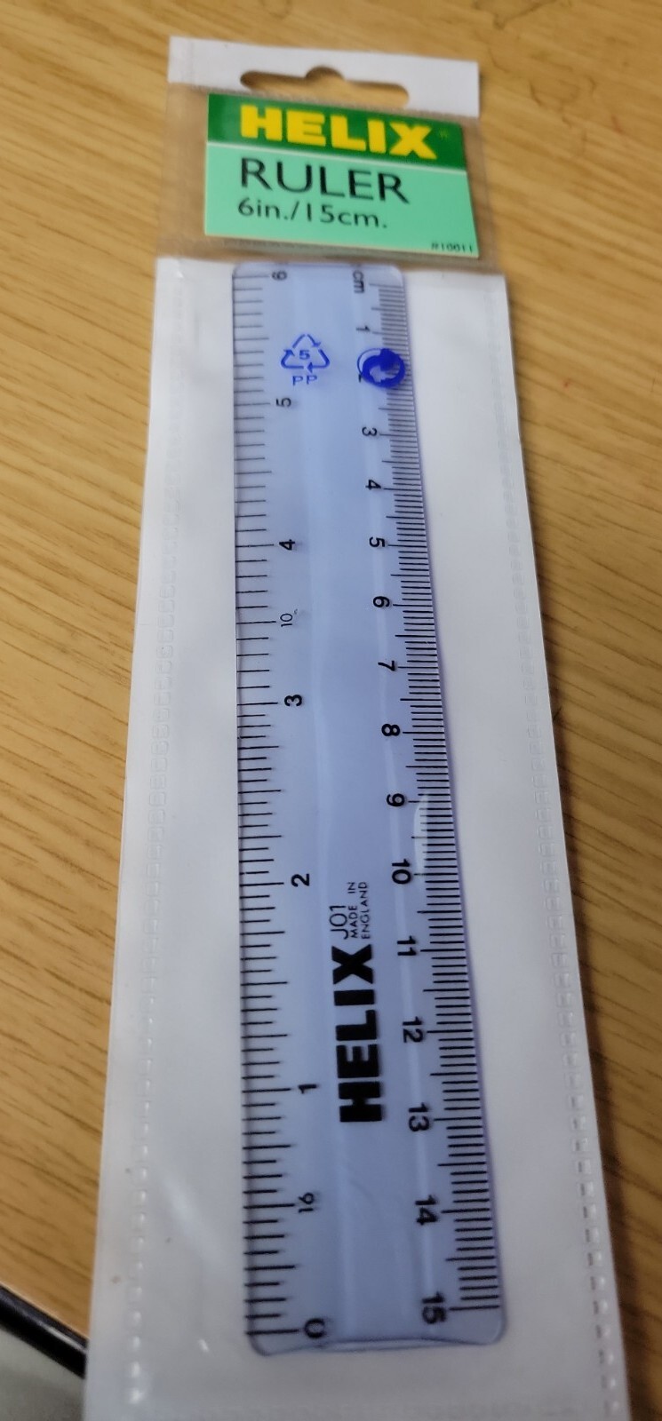 12 each Helix 6″ Ruler Shatter-Resistant Standard & Metric New (Crystal Blue)