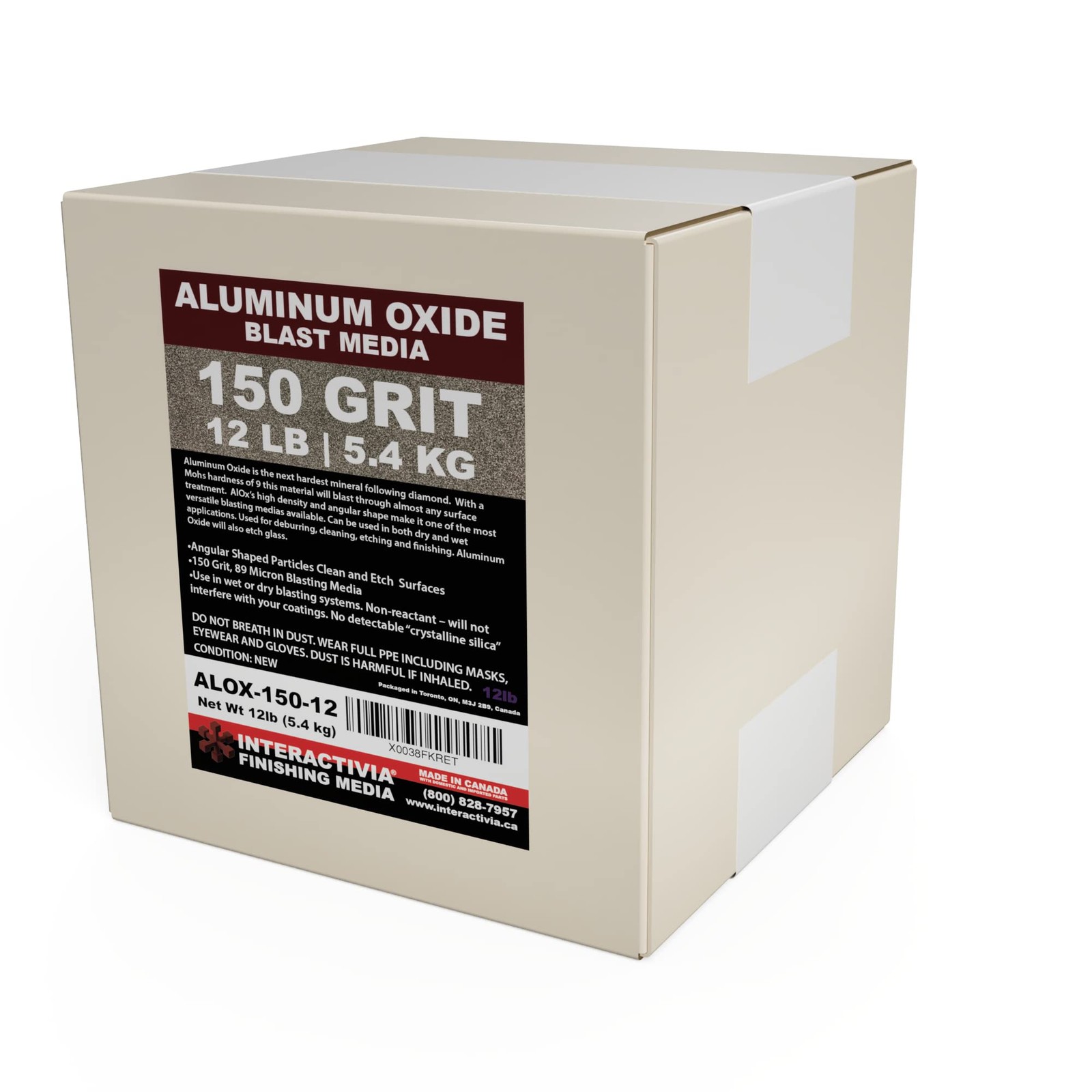 #150 Aluminum Oxide – 12 LBS – Fine Premium Long-Lasting Sand Blasting Media,…