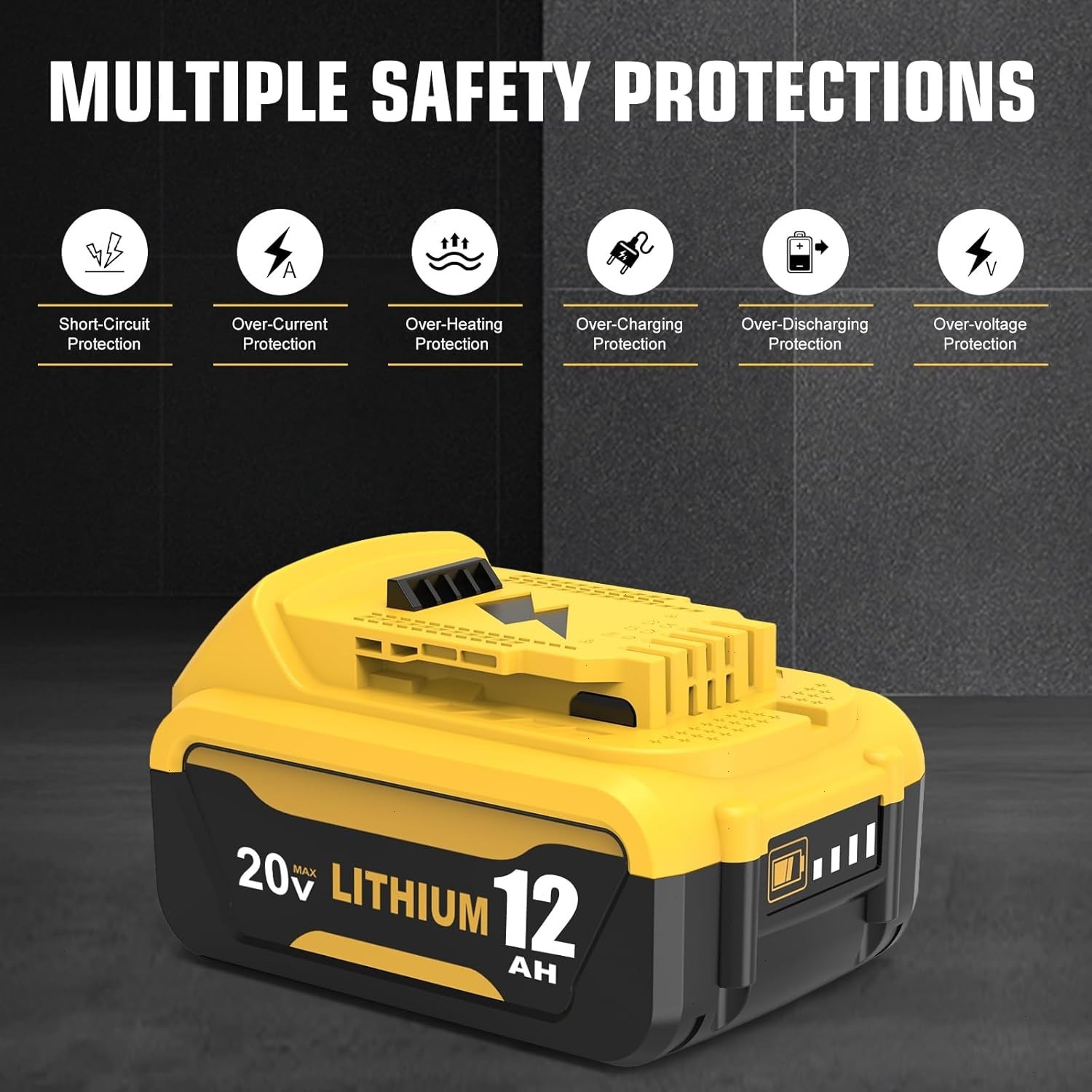 2Pack For DeWalt 20V 20 Volt Max XR 12.0AH Lithium Battery DCB206-2 / Charger