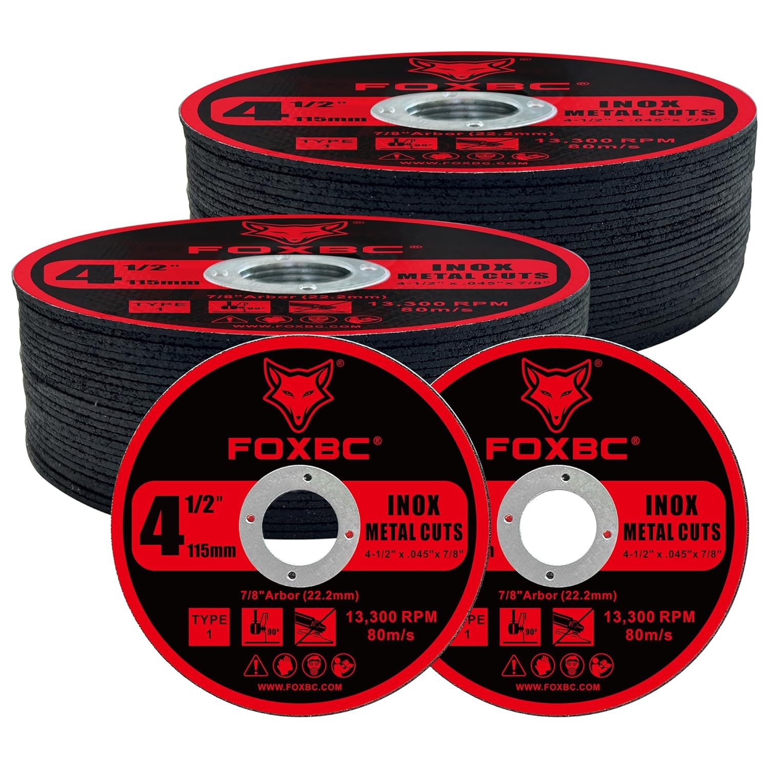 50 Pack 4-1/2 Inch Cut Off Wheel for Metal & Stainless Steel –