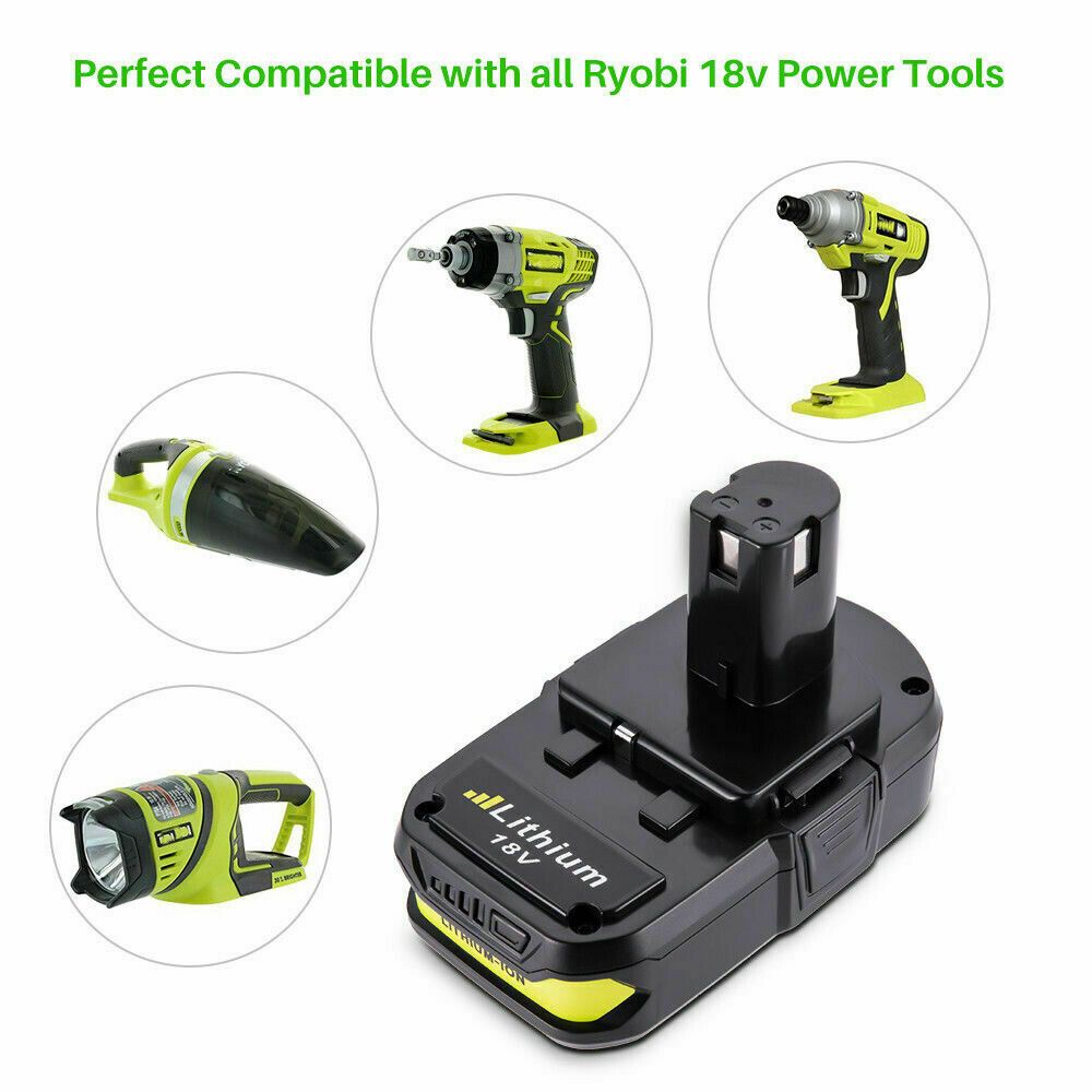 2PACK 8Ah For RYOBI P108 18V 8000mAh High Capacity Battery 18Volt Lithium-Ion