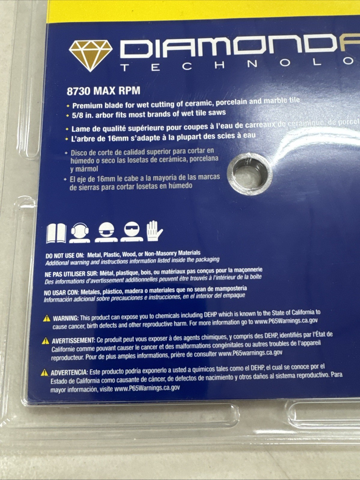 QEP Gold Diamond Blade 7” Continuous Rim Tile Saw Porcelain Marble