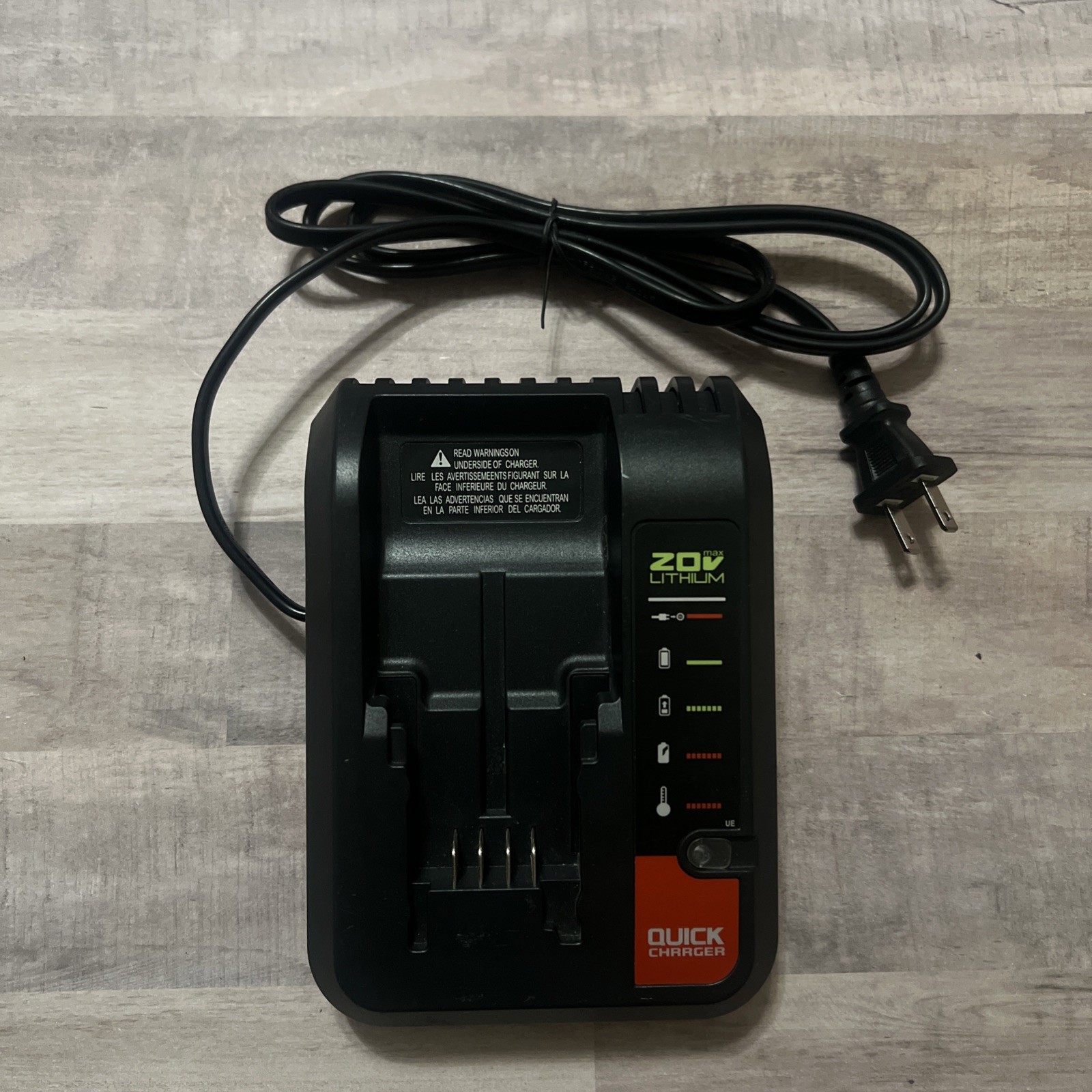 Quick Charger PCC692L Type 1 20V Max Lithium Battery Charger Tested