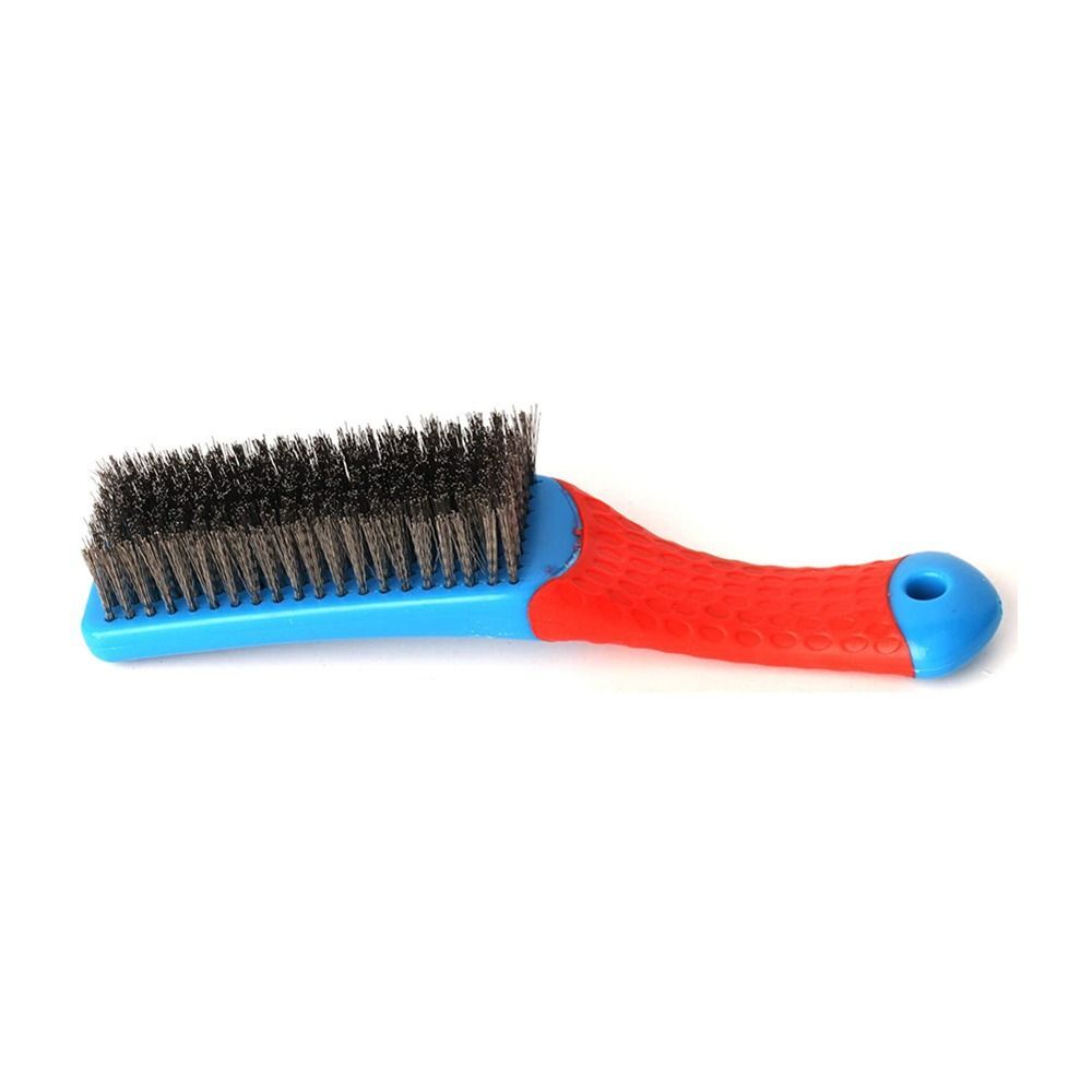 Heavy Duty Stainless Steel Wire Brush with Plastic Handle for Removing Rust Dirt